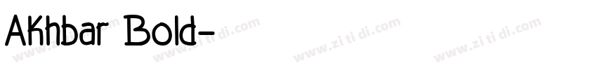 Akhbar Bold字体转换
